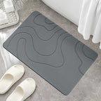 Modern Abstract Non-Slip Bathroom Mat | High & Bury