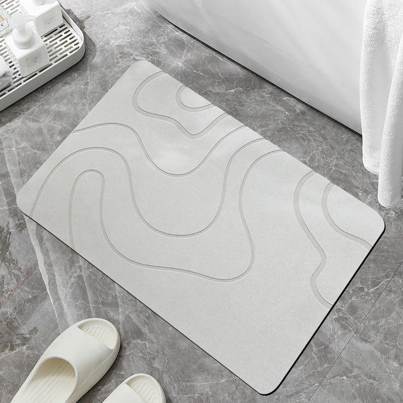Modern Abstract Non-Slip Bathroom Mat | High & Bury