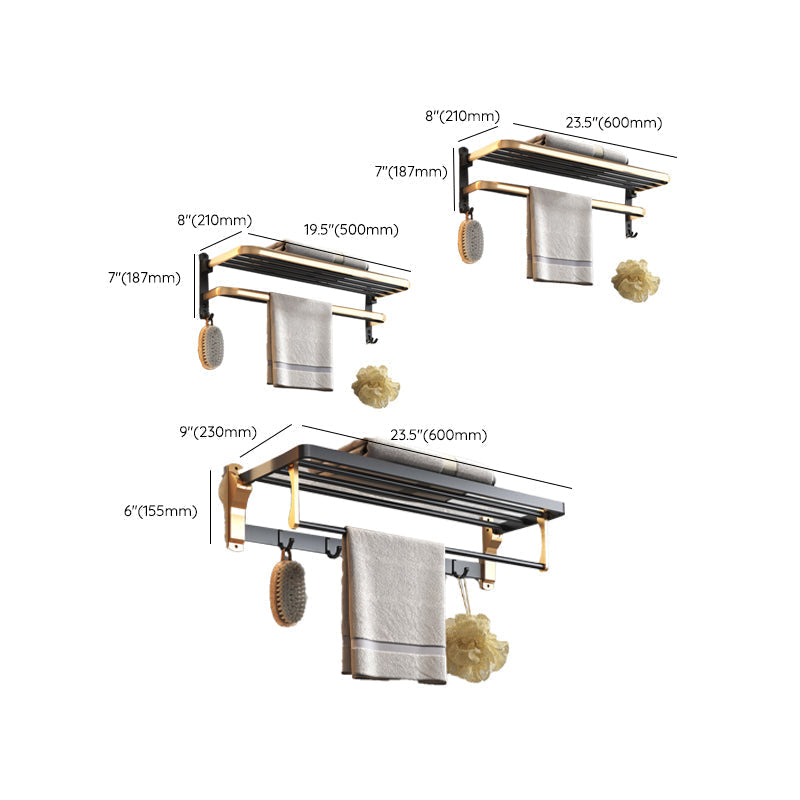 Modern Black and Brass Metal Bathroom Accessories, Individual Pieces or Sets, view 12