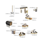 Modern Black and Brass Metal Bathroom Accessories, Individual Pieces or Sets, view 15