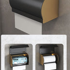 Modern Black and Brass Metal Bathroom Accessories, Individual Pieces or Sets, view 17