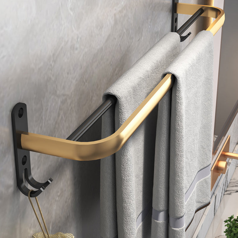 Modern Black and Brass Metal Bathroom Accessories, Individual Pieces or Sets, view 18