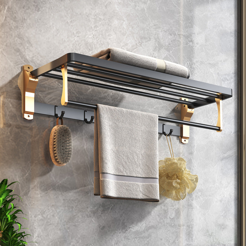 Modern Black and Brass Metal Bathroom Accessories, Individual Pieces or Sets, view 2