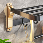 Modern Black and Brass Metal Bathroom Accessories, Individual Pieces or Sets, view 26