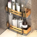 Modern Black and Brass Metal Bathroom Accessories, Individual Pieces or Sets, view 34