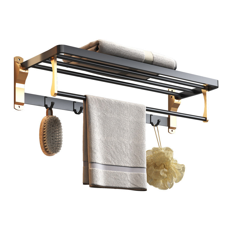 Modern Black and Brass Metal Bathroom Accessories, Individual Pieces or Sets, view 4