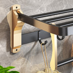 Modern Black and Brass Metal Bathroom Accessories, Individual Pieces or Sets, view 5