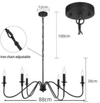 Modern Industrial Multi-Armed Minimalist Candle Holder Chandelier Pendant Light | High & Bury