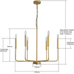 Modern Industrial Multi-Armed Minimalist Candle Holder Chandelier Pendant Light | High & Bury