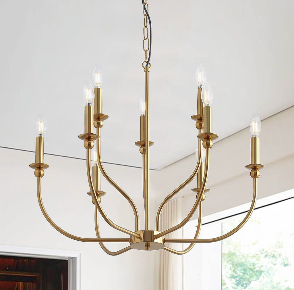 Modern Industrial Multi-Armed Minimalist Candle Holder Chandelier Pendant Light | High & Bury