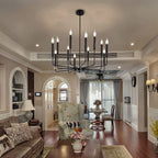 Modern Industrial Multi-Armed Minimalist Candle Holder Chandelier Pendant Light | High & Bury