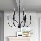 Modern Industrial Multi-Armed Minimalist Candle Holder Chandelier Pendant Light | High & Bury