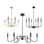 Modern Industrial Multi-Armed Minimalist Candle Holder Chandelier Pendant Light | High & Bury