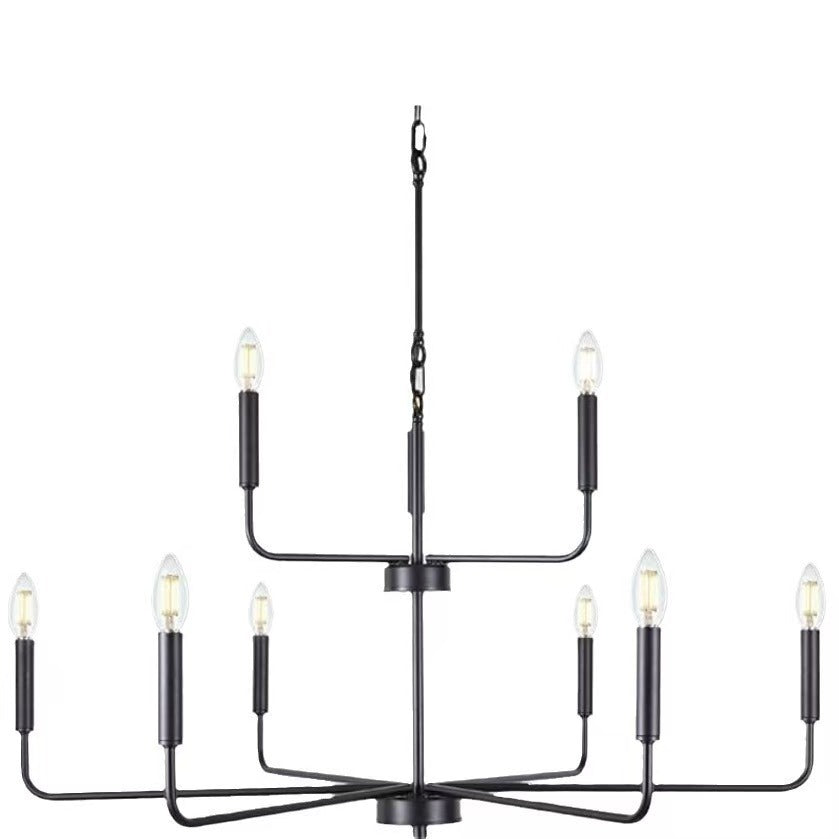 Modern Industrial Multi-Armed Minimalist Candle Holder Chandelier Pendant Light | High & Bury