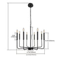 Modern Industrial Multi-Armed Minimalist Candle Holder Chandelier Pendant Light | High & Bury