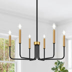 Modern Industrial Multi-Armed Minimalist Candle Holder Chandelier Pendant Light | High & Bury