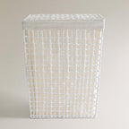 Modern Laundry Basket with Embroidered Pattern | High & Bury