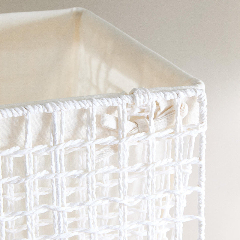 Modern Laundry Basket with Embroidered Pattern | High & Bury
