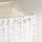 Modern Laundry Basket with Embroidered Pattern | High & Bury