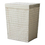 Modern Laundry Basket with Embroidered Pattern | High & Bury