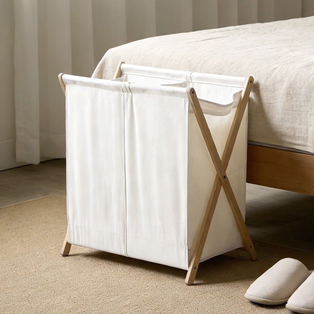 Modern Laundry Basket with Folding Frame | High & Bury