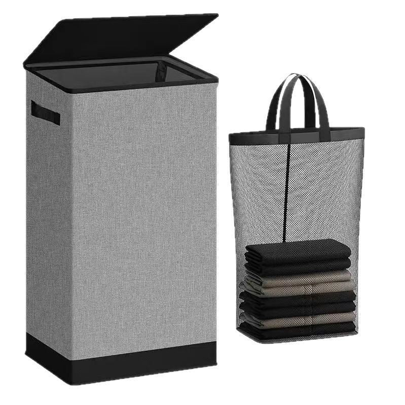 Modern Laundry Basket with Removable Inner Bag | High & Bury