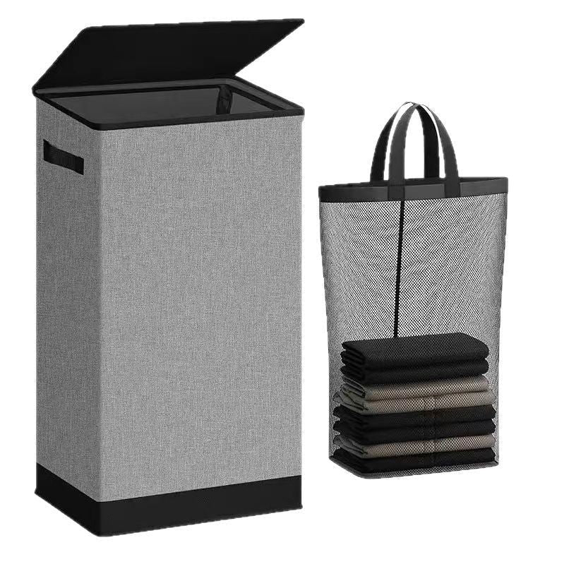 Modern Laundry Basket with Removable Inner Bag | High & Bury