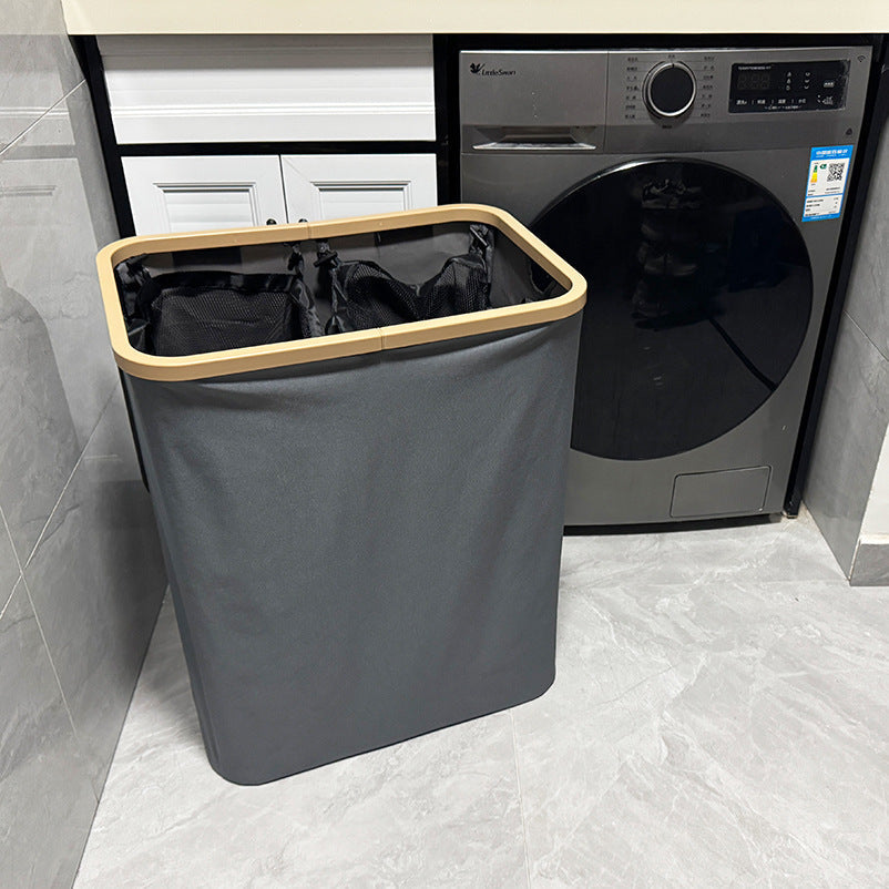 Modern Laundry Basket with Removable Lid and Carrying Handles | High & Bury