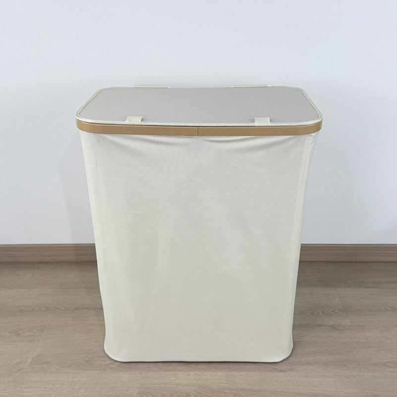 Modern Laundry Basket with Removable Lid and Carrying Handles | High & Bury