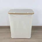 Modern Laundry Basket with Removable Lid and Carrying Handles | High & Bury