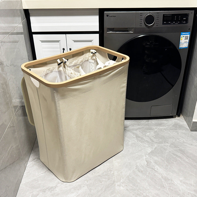 Modern Laundry Basket with Removable Lid and Carrying Handles | High & Bury