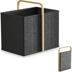Modern Laundry Basket with Wooden Handle | High & Bury