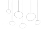 Modern Multi-Level LED Pendant Light with Satin Oval Disc Shades | High & Bury