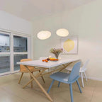 Modern Multi-Level LED Pendant Light with Satin Oval Disc Shades | High & Bury