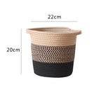 Modern Storage Basket with Gray Knit Pattern | High & Bury
