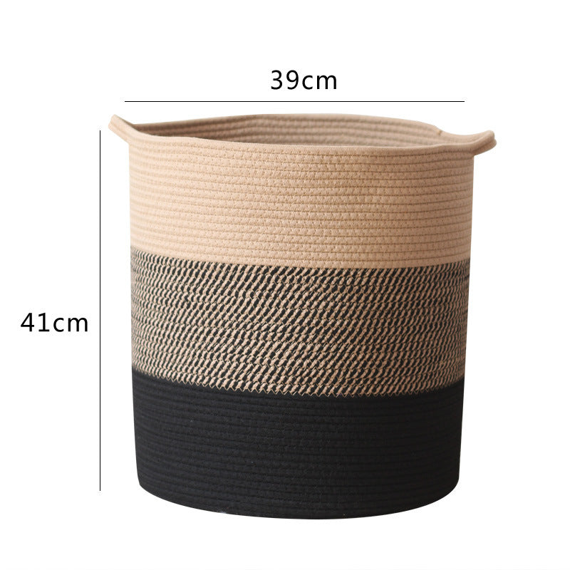 Modern Storage Basket with Gray Knit Pattern | High & Bury