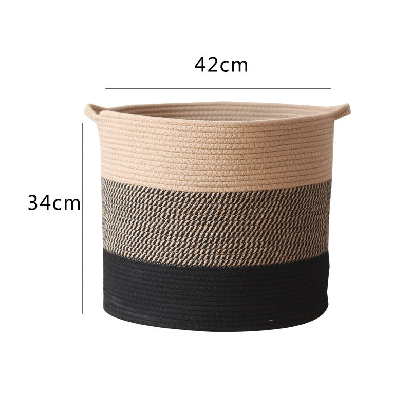Modern Storage Basket with Gray Knit Pattern | High & Bury