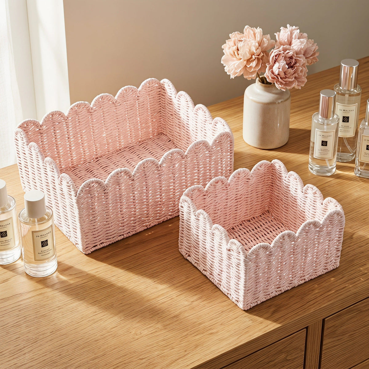 Modern Storage Basket with Wavy Edge | High & Bury