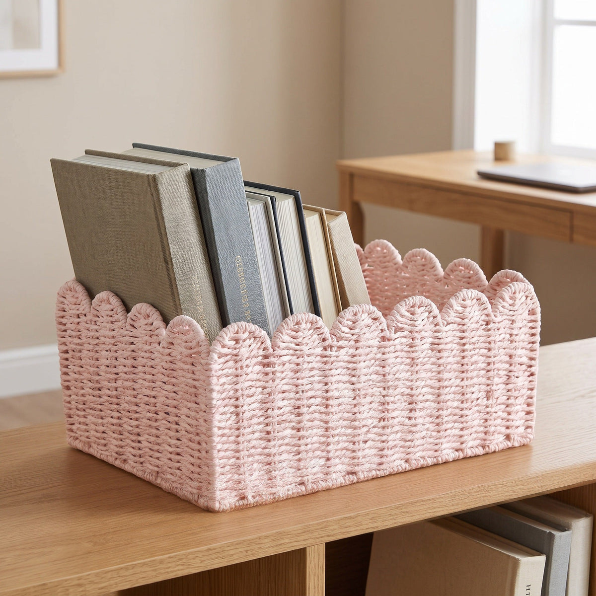 Modern Storage Basket with Wavy Edge | High & Bury