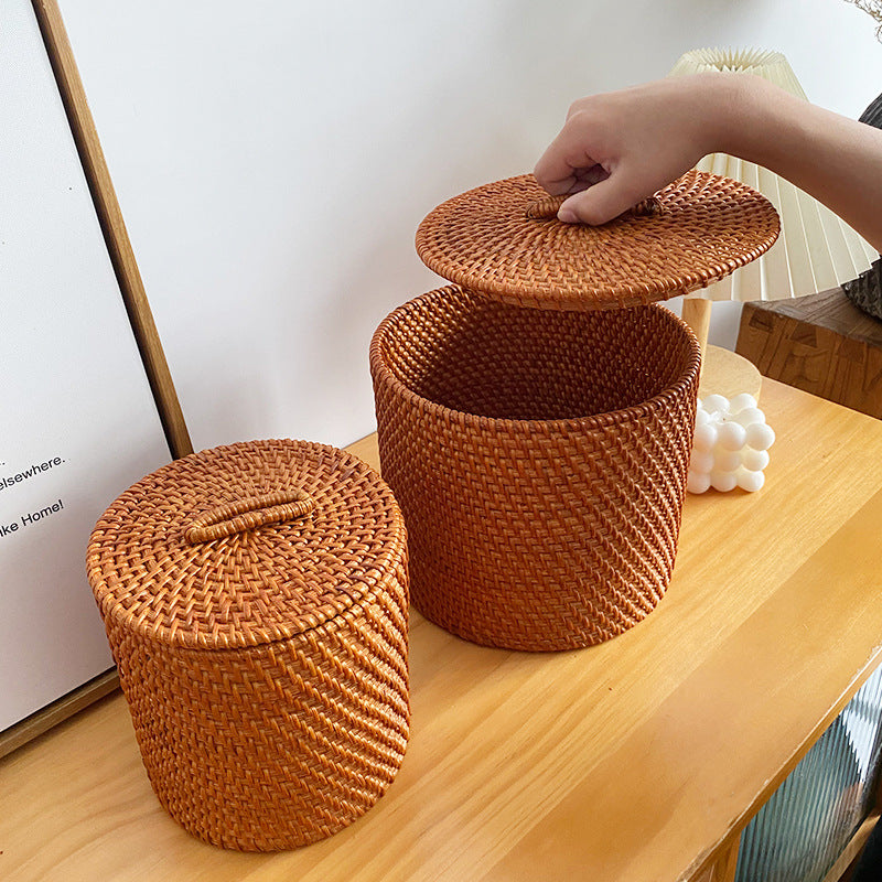 Modern Storage Stool made of Natural Material | High & Bury