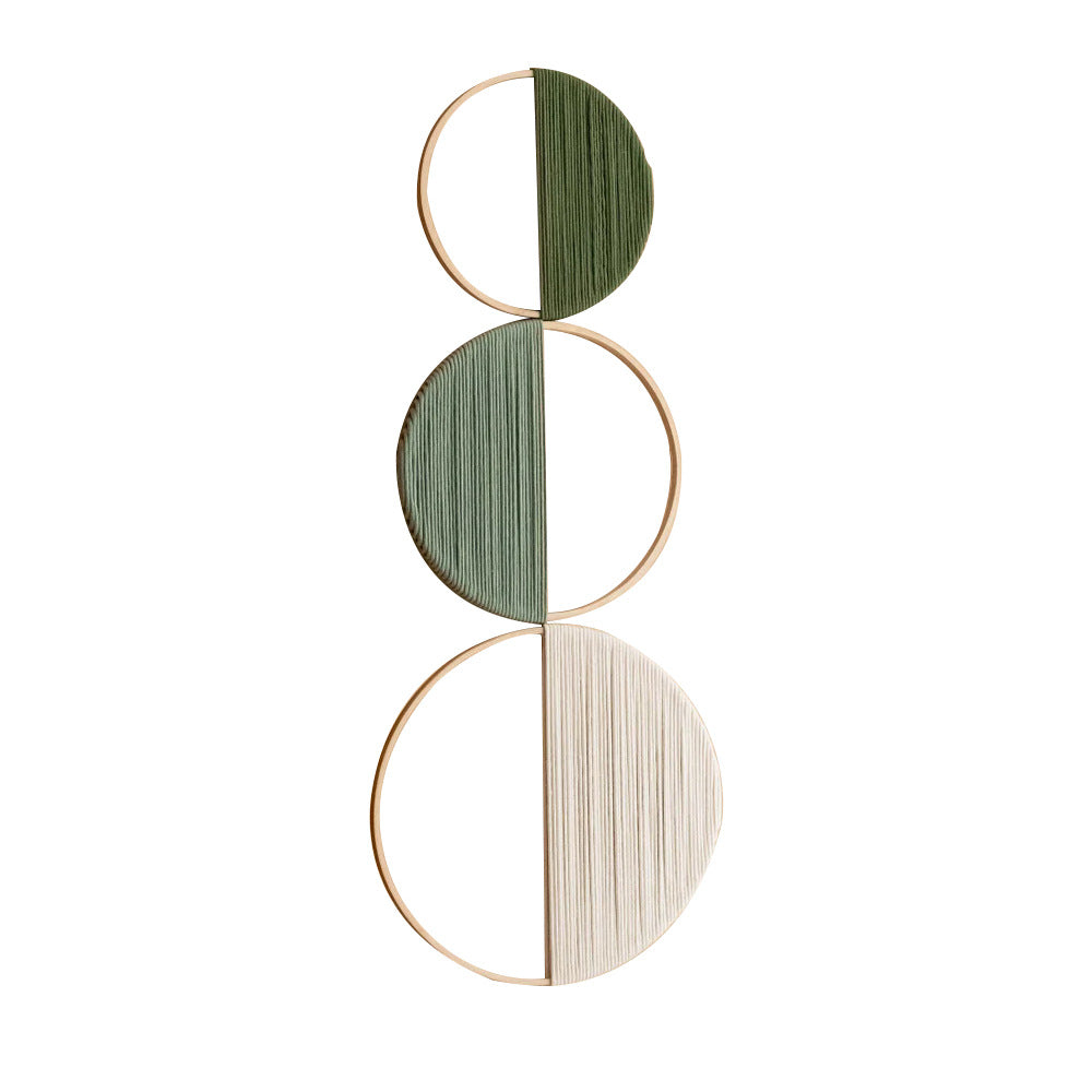 Modern Wall Art Piece made of Macrame and Wood | High & Bury