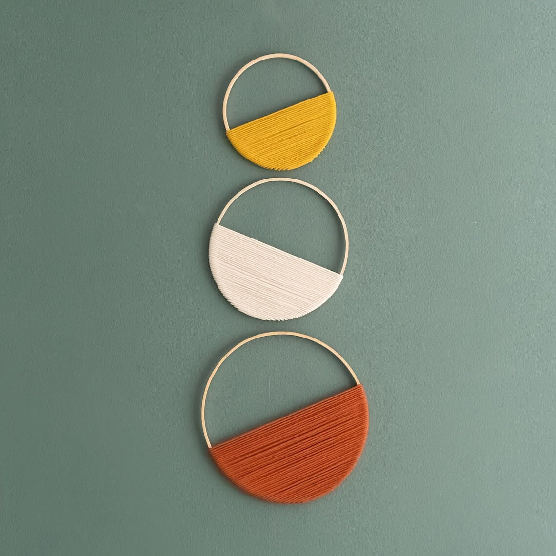 Modern Wall Art Piece made of Macrame and Wood | High & Bury