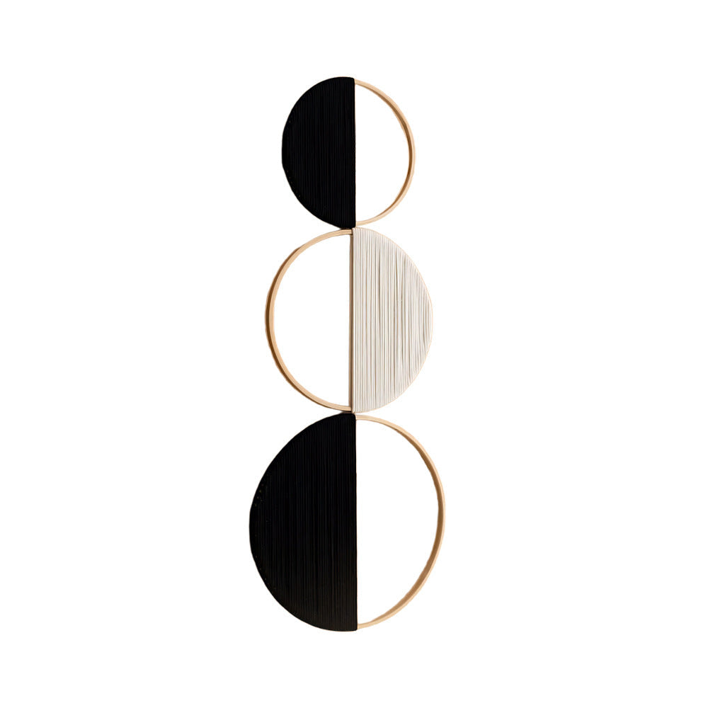 Modern Wall Art Piece made of Macrame and Wood | High & Bury
