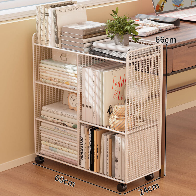 Modern Wire Grid Bookshelf Organizer | High & Bury