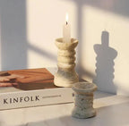 Moorthorpe Travertine Candle Holders