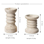 Moorthorpe Travertine Candle Holders