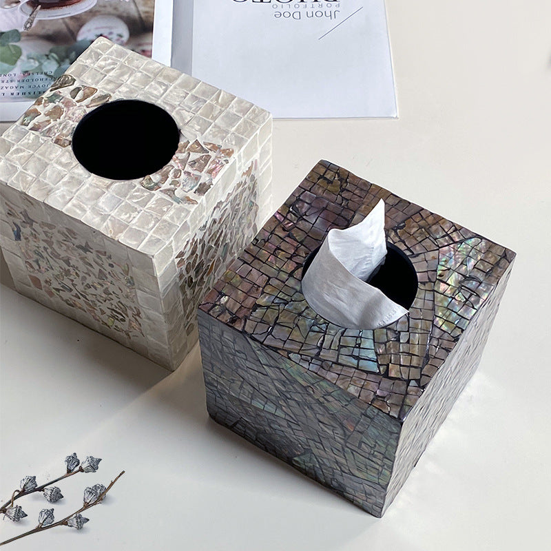 Mosaic Paper Bin made of Natural Materials | High & Bury