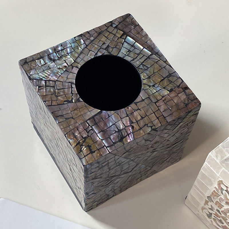 Mosaic Paper Bin made of Natural Materials | High & Bury