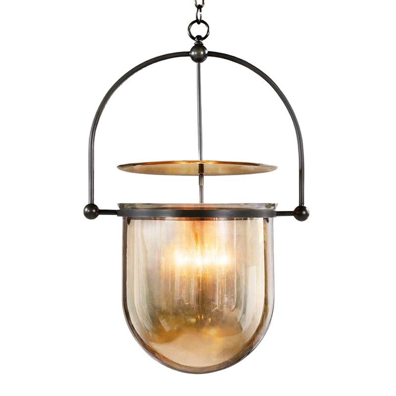 Mouth-Blown Glass Dome Pendant Light with Arch Frame | High & Bury