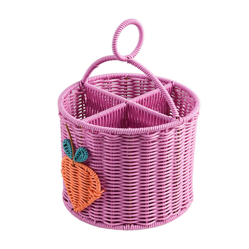 Multi-Compartment Decorative Organizer Basket | High & Bury
